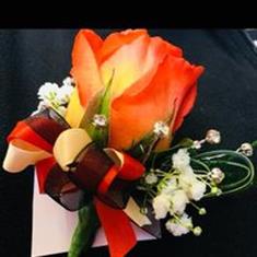 orange corsage