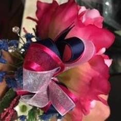 cerise corsage